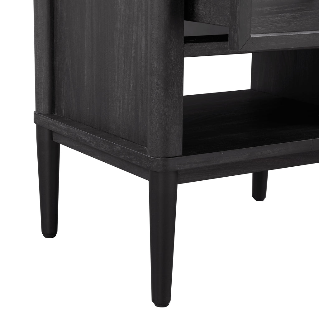 (2 pack)  Oaklee 2-Drawer Nightstand, Charcoal Finish
