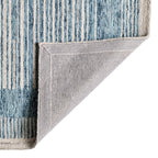  Blue Abstract Wool Blend Indoor Area Rug, 8' x 10'
