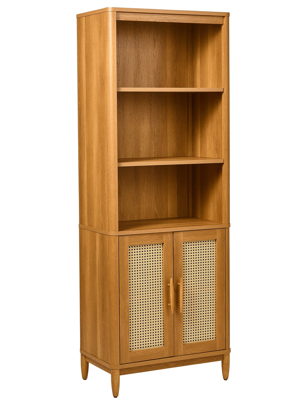  Springwood Bookcase with Doors, Light Honey Finish