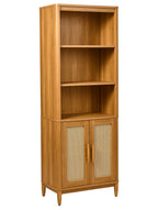  Springwood Bookcase with Doors, Light Honey Finish