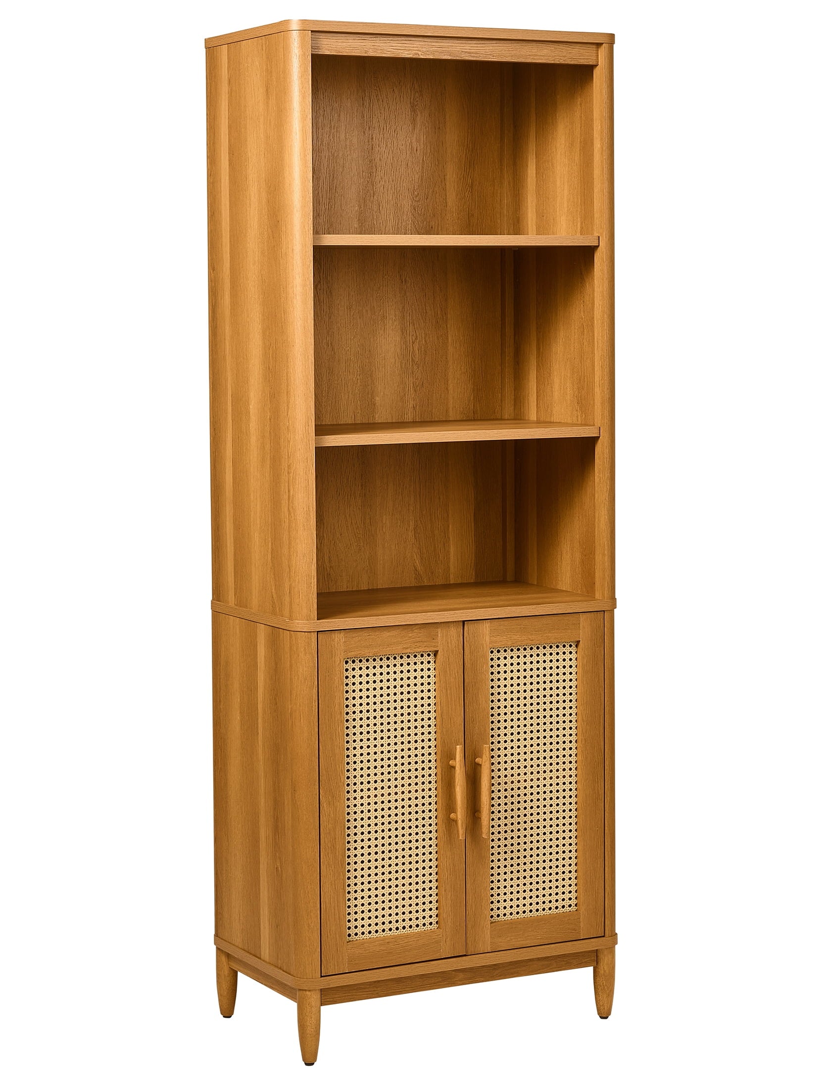  Springwood Bookcase with Doors, Light Honey Finish