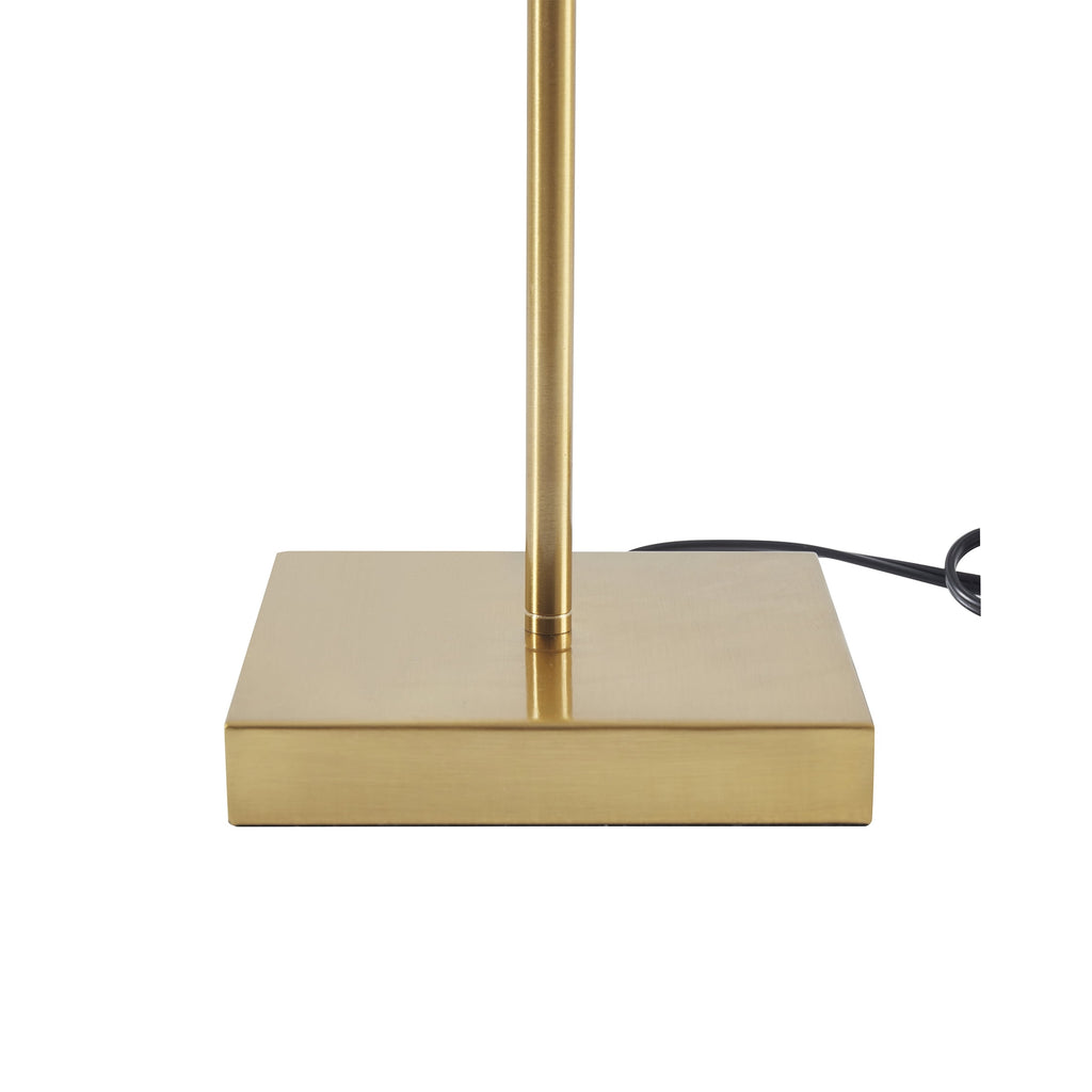  21" Gold Brass Pleated Shade Table Lamp