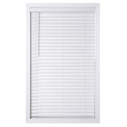(2 pack)  2-Inch Cordless Faux Wood Blinds, 35" W x 72" L, White