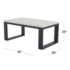  Ventura Outdoor Steel Patio Coffee Table