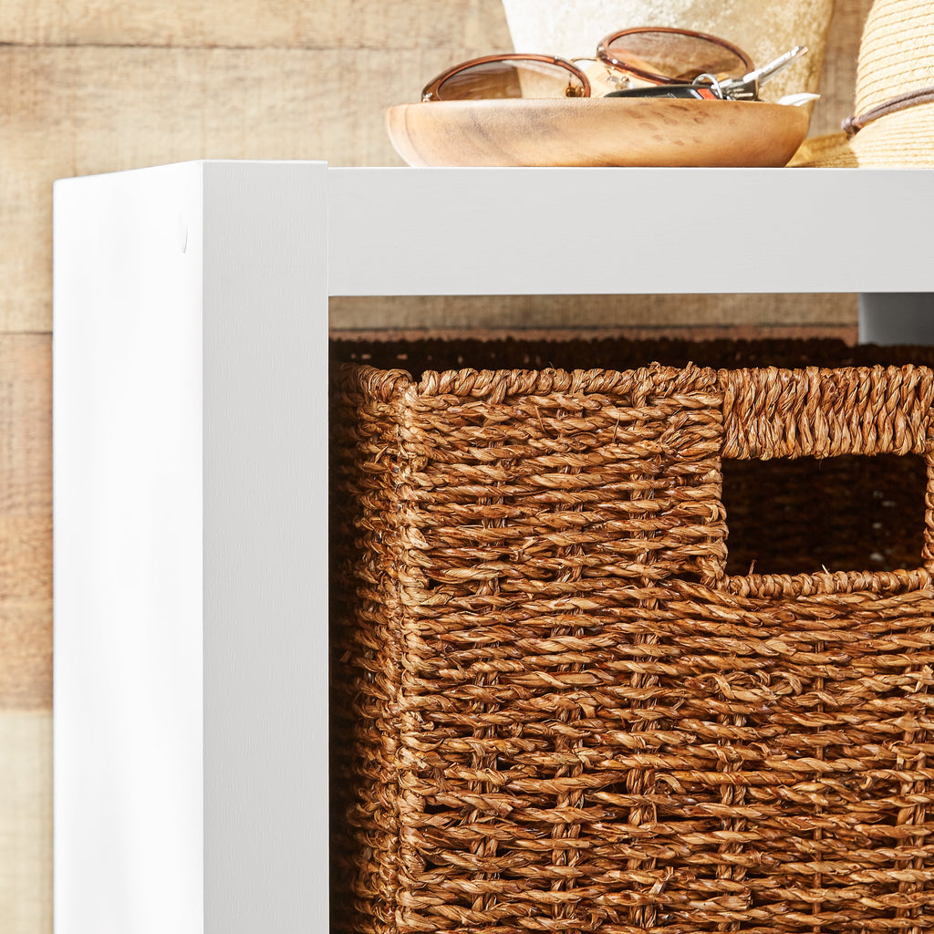  2 Cube Storage Organizer, White Texture