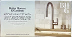  Pull Down Kitchen Faucet with Soap Dispenser in Satin Nickel