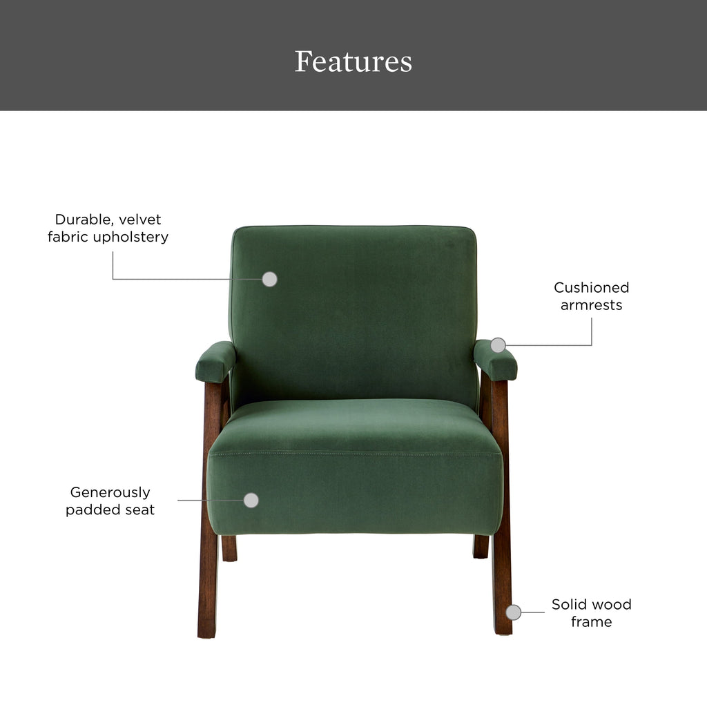  Ezra Accent Chair, Olive Green