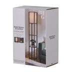  62.25" Modern Pull Chain Weathered Floor Lamp with Natural Square Shade