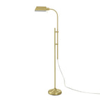  1-Light Modern Adjustable Brass Floor Lamp Gold