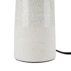  17" Reactive Glaze Ceramic Table Lamp with Off-White Shade
