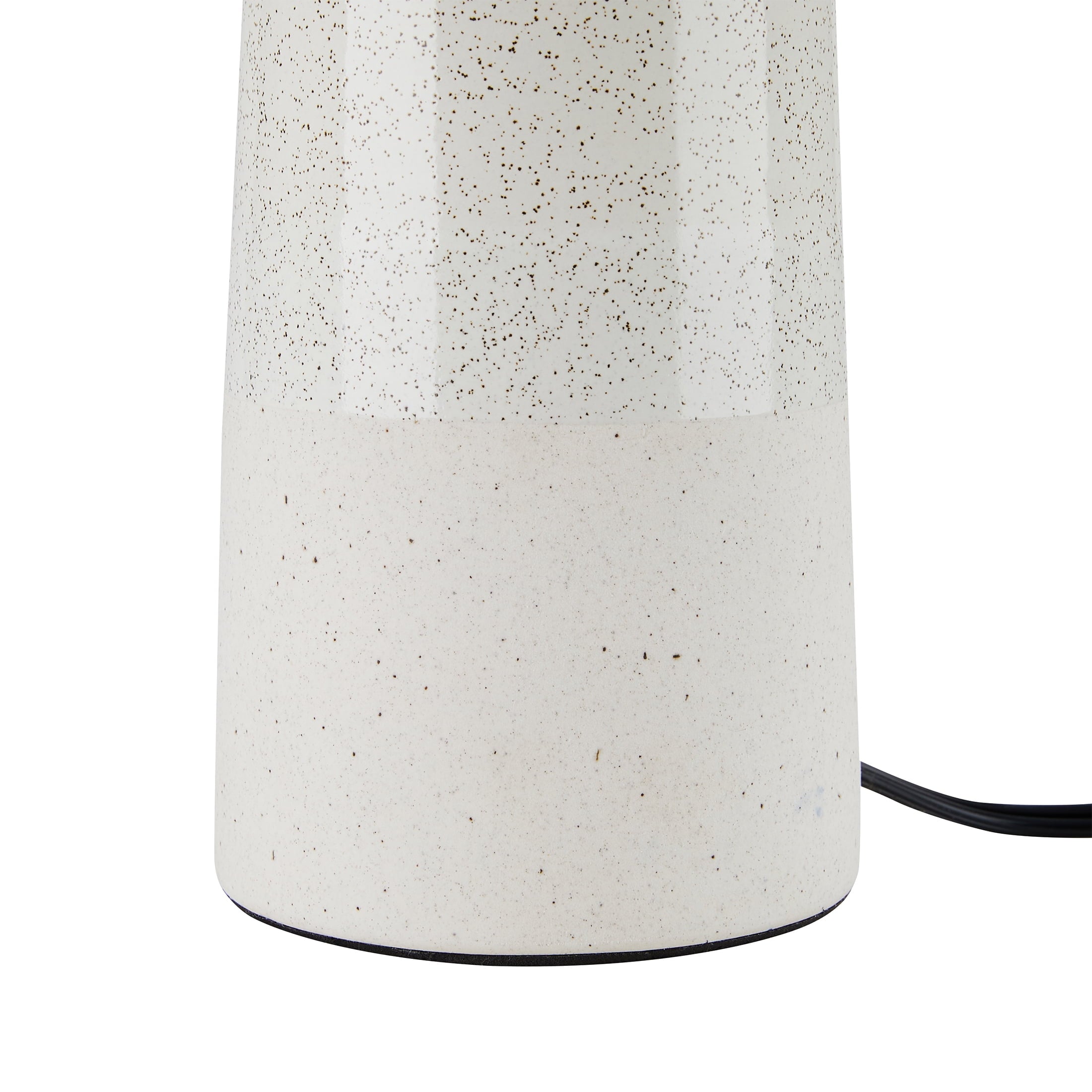  17" Reactive Glaze Ceramic Table Lamp with Off-White Shade