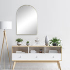  24x34 Gold Arched Large Wall Mirror for Bathroom or Living Room