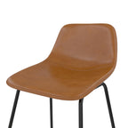  Farley Scoop Counter Height Stool, Camel Faux Leather