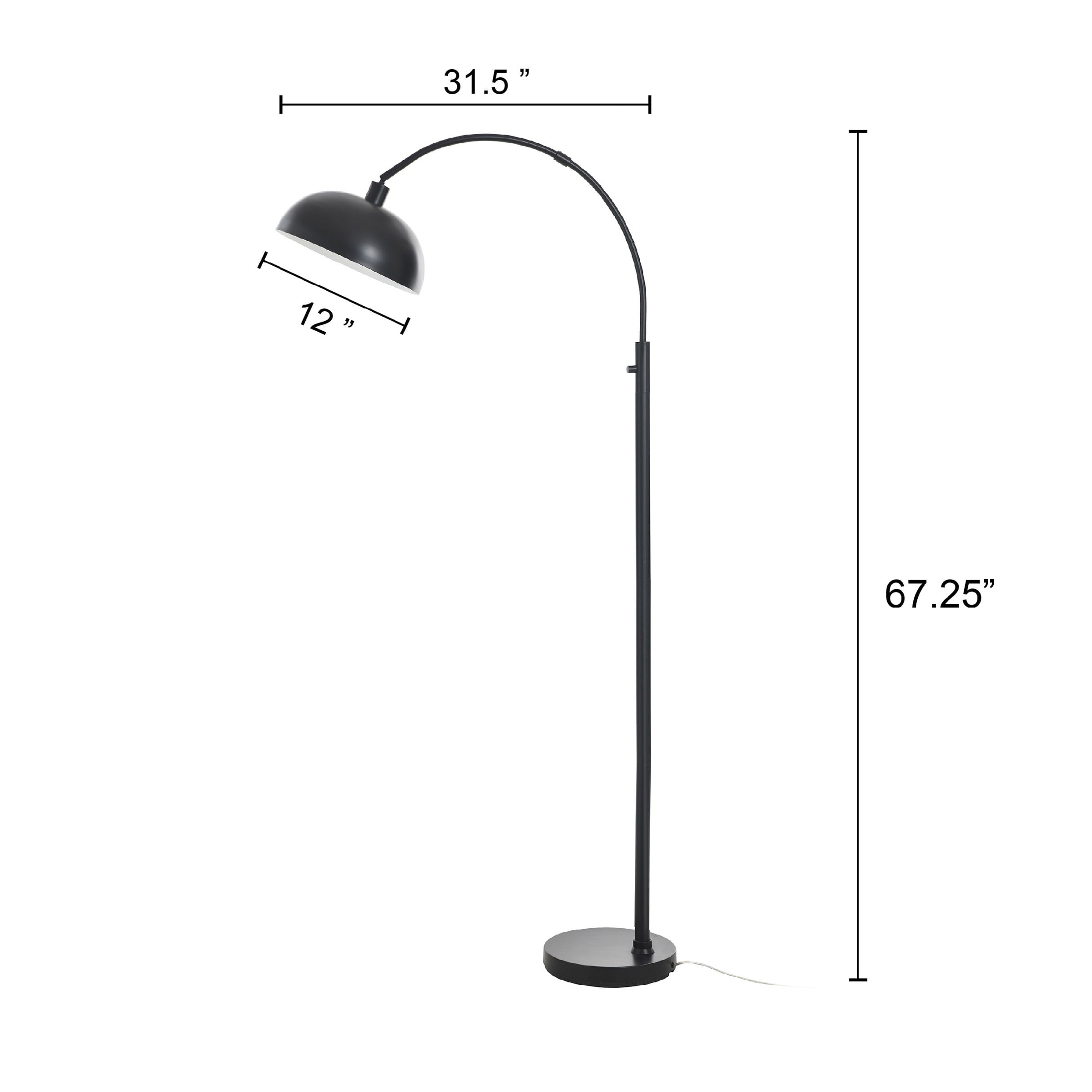 Black Finish Arch Dome Floor Lamp