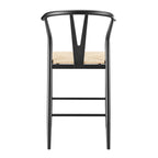  Springwood Wishbone Metal Counter Bar Stool, 2 Pack, Black Color for Indoor