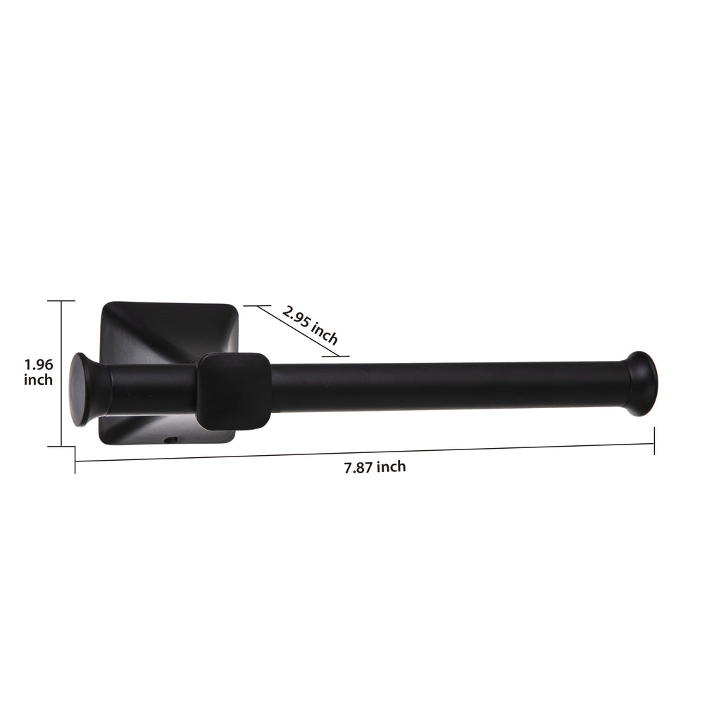  Steel Wall Mount 5PC Bath Hardware and Towel Holder Set Matte Black, Horizontal Orientation