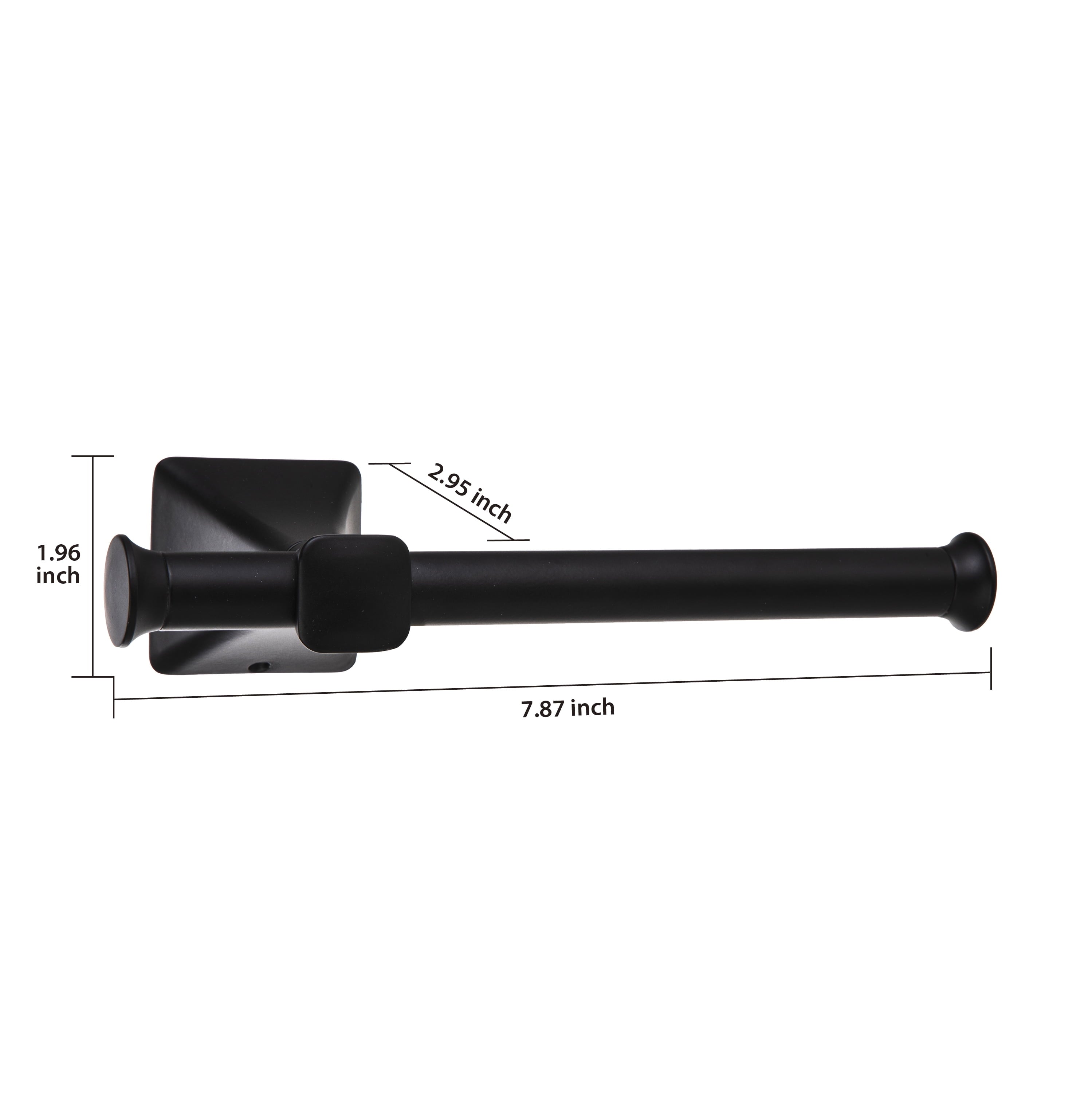  Steel Wall Mount 5PC Bath Hardware and Towel Holder Set Matte Black, Horizontal Orientation