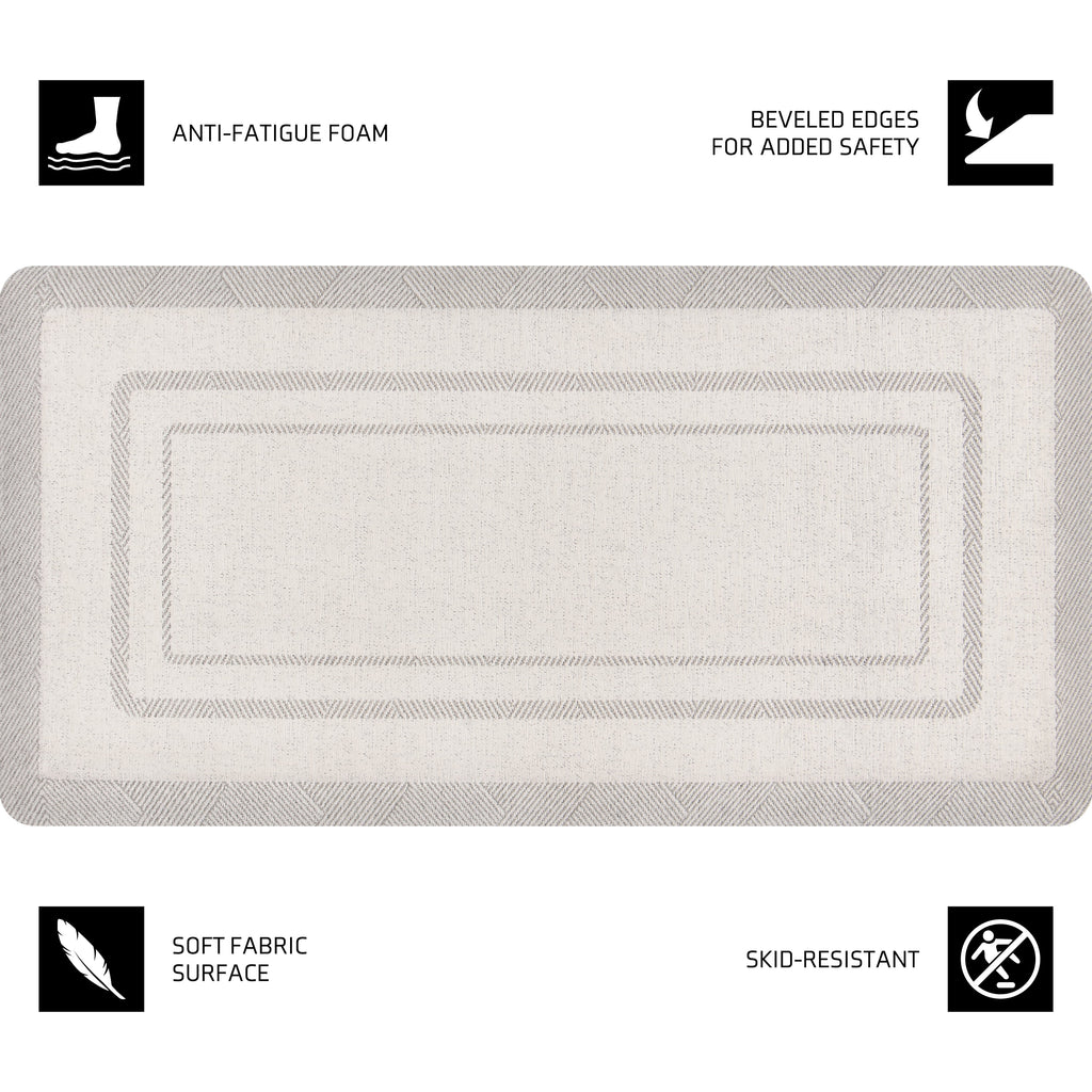  Woven Comfort Modern Weave Kitchen Anti-Fatigue Mat, Dustin Brown, 20" x 39"