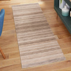  Brown Striped Lisa Runner Rug, 2'6"x8'