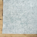  Boho Circles Washable Non-Skid Area Rug, Blue, 5' 3" x 7'