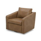  Steele Swivel Accent Chair, Camel Faux Leather