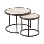  River Oaks Outdoor Sofa & 2 Nesting Tables with Patio Cover, Dark Brown