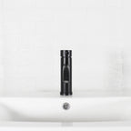  Elmont Single Handle Bathroom Sink Faucet, Matte Black, Includes Push Pop-Up Drain