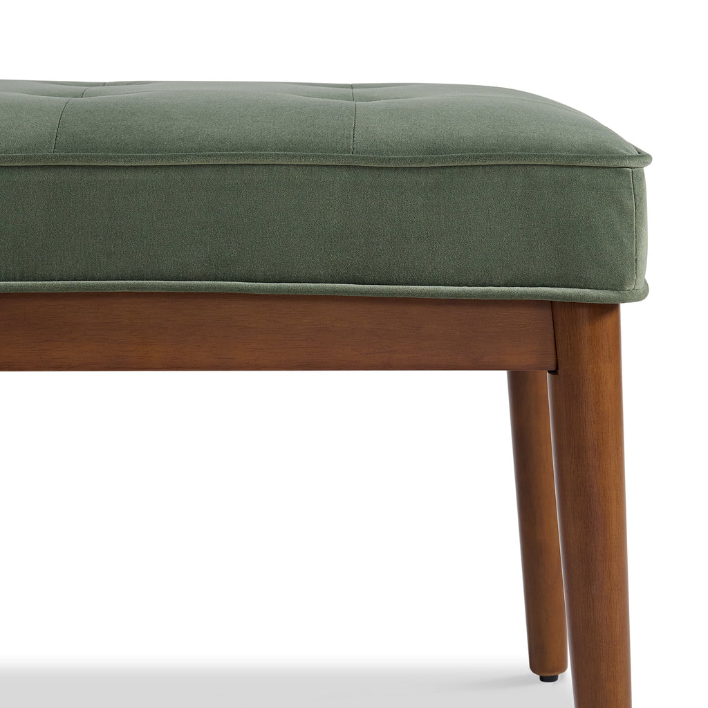  Colton 44" Upholstered Accent Bench, Olive