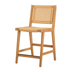  Vista Woven Counter-Height Stools 2 Pack, Light Honey Finish