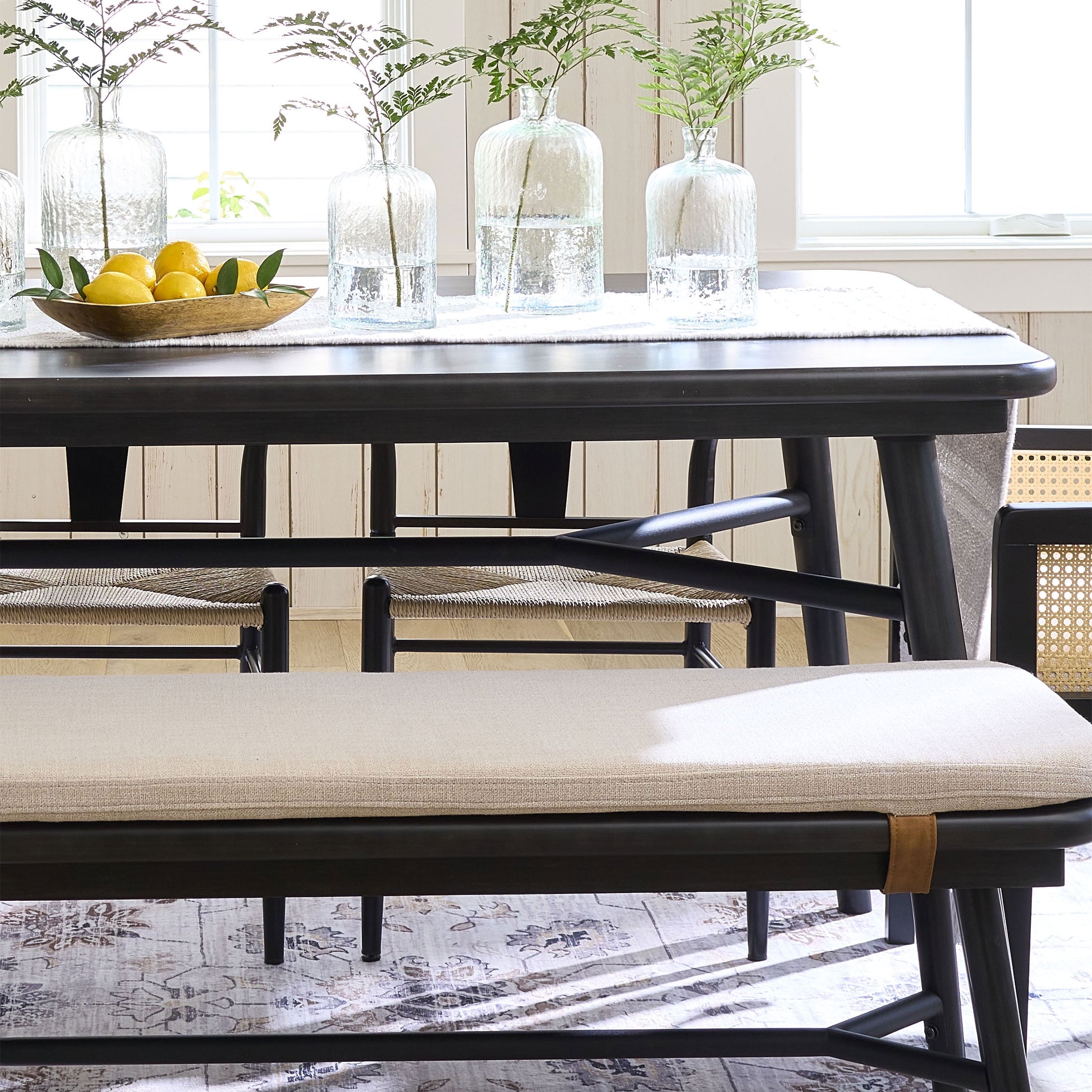  Springwood Dining Bench, Charcoal Finish