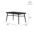  Springwood Dining Table, Charcoal
