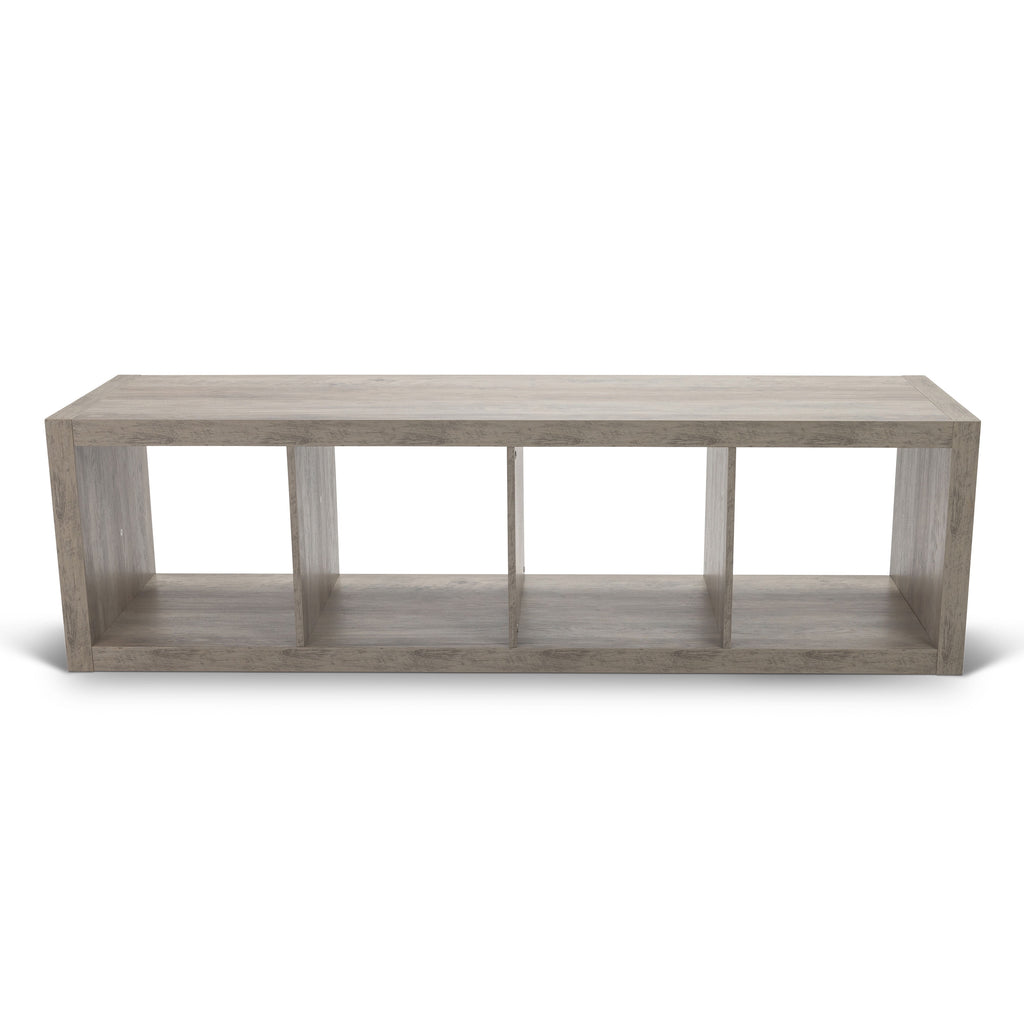  4 Cube Vertical Storage Organizer, Rustic Gray