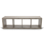  4 Cube Vertical Storage Organizer, Rustic Gray