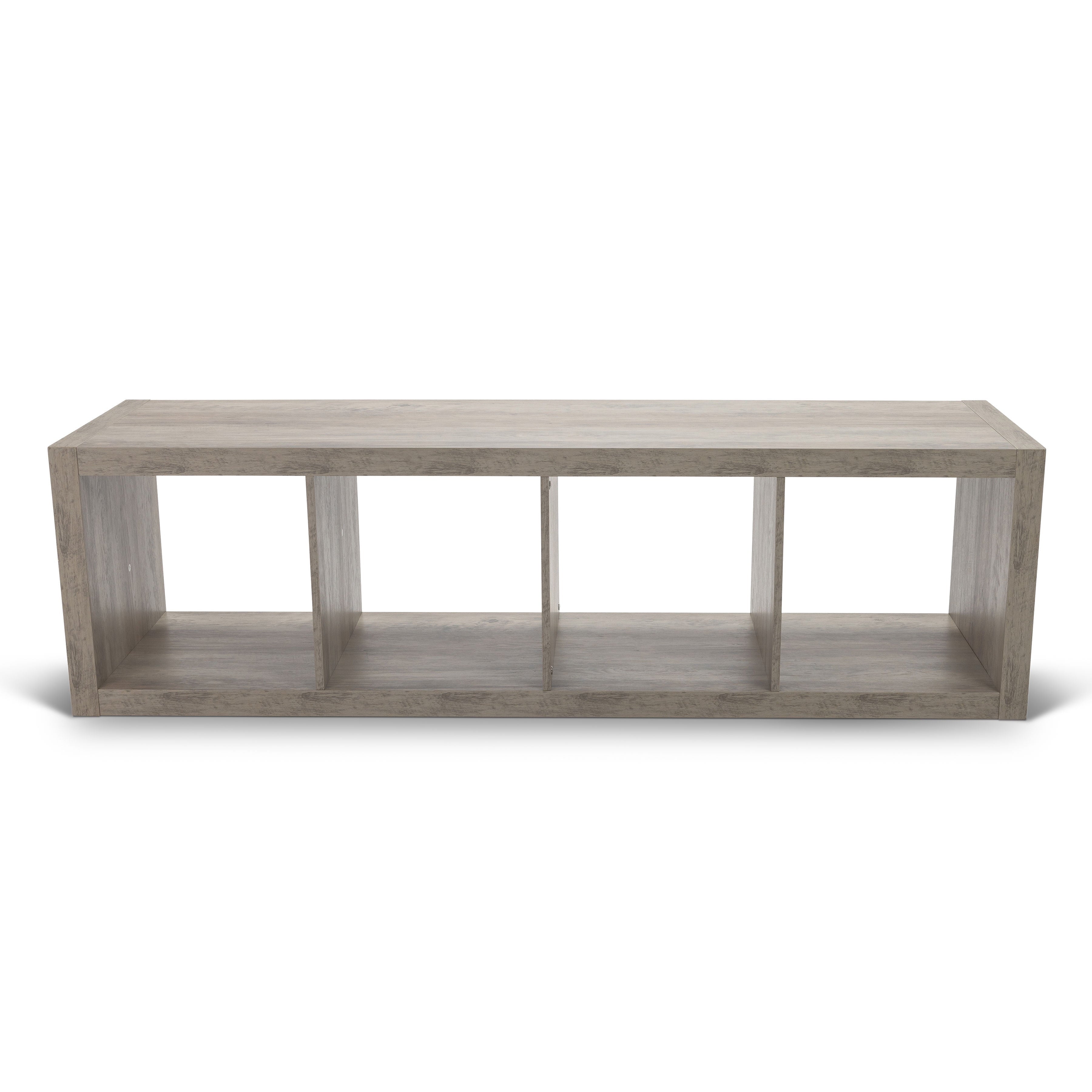  4 Cube Vertical Storage Organizer, Rustic Gray