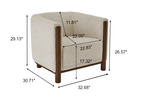  Adlin Accent Chair, Cream Boucle