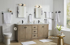  Alden 18" Towel Bar with Glass Shelf in Matte Black