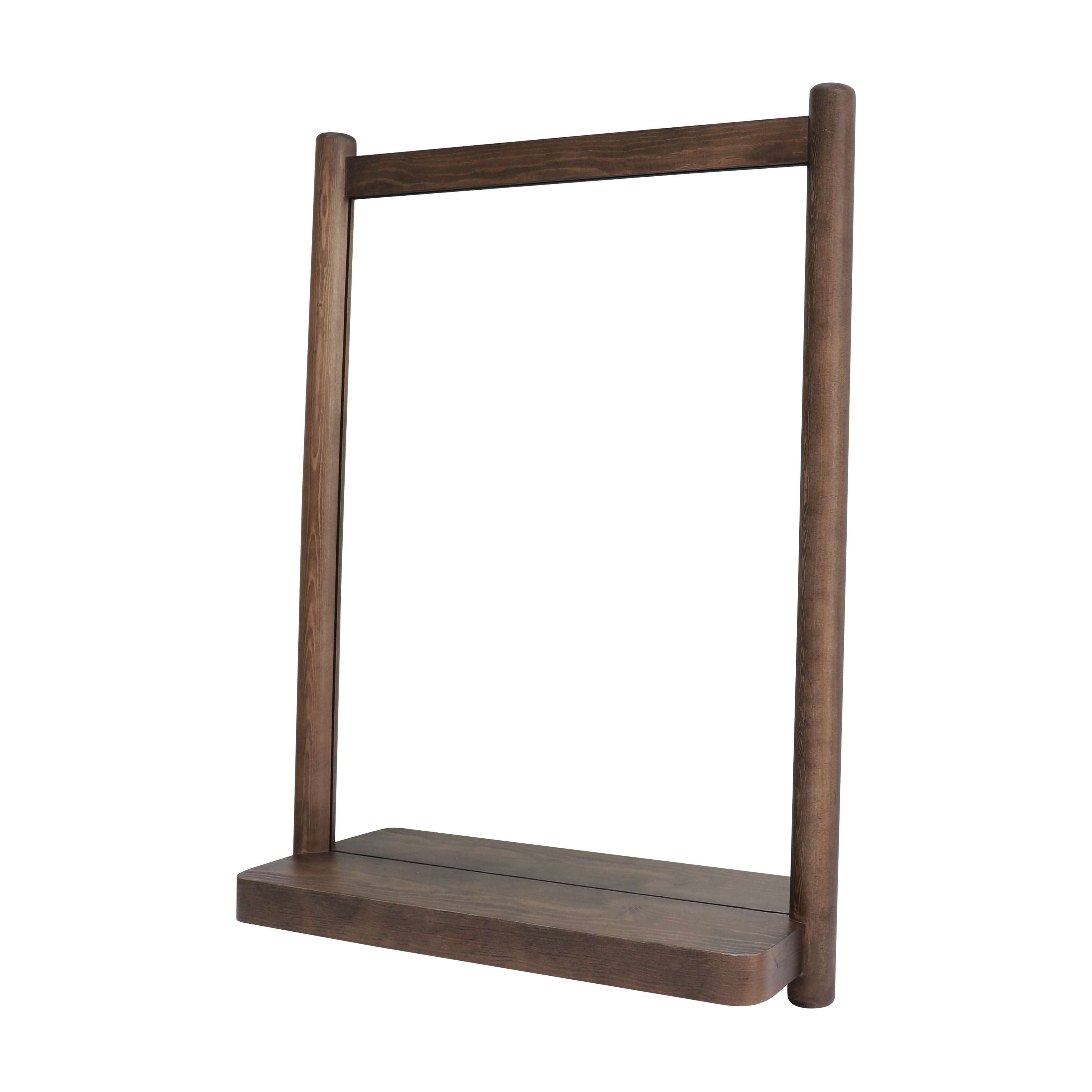  Craftsman Solid Wood Wall Mirror, 21.5 x 30 Inch, Walnut Finish