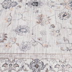  Persian Blooms Ivory Faux Fur Indoor Area Rug, 5'x7'