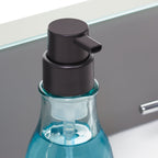 (3 pack)  Recycled Glass Foaming Soap Pump, Clear/ Black
