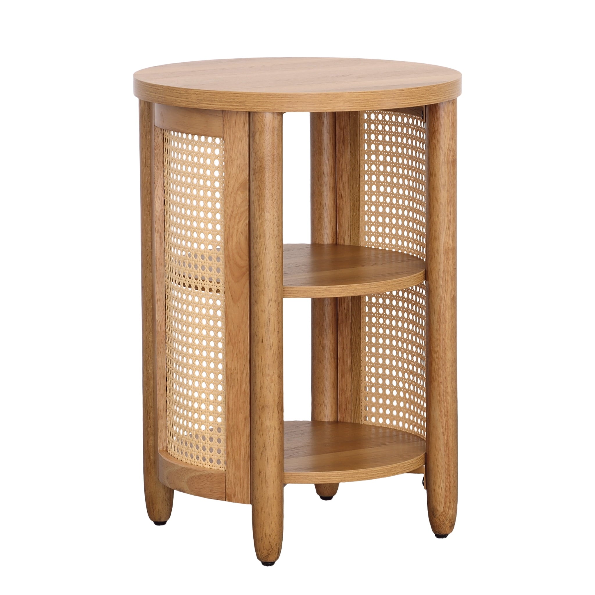  Springwood Caning Side Table, Light Honey Finish