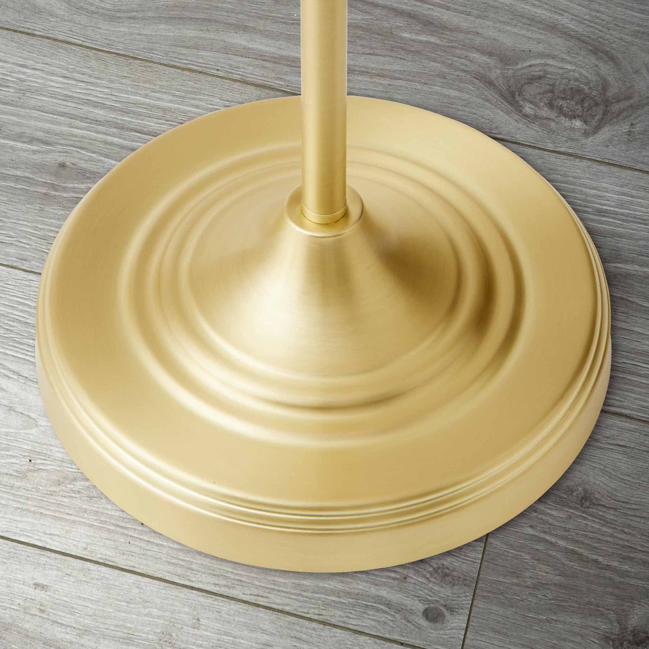  1-Light Modern Adjustable Brass Floor Lamp Gold