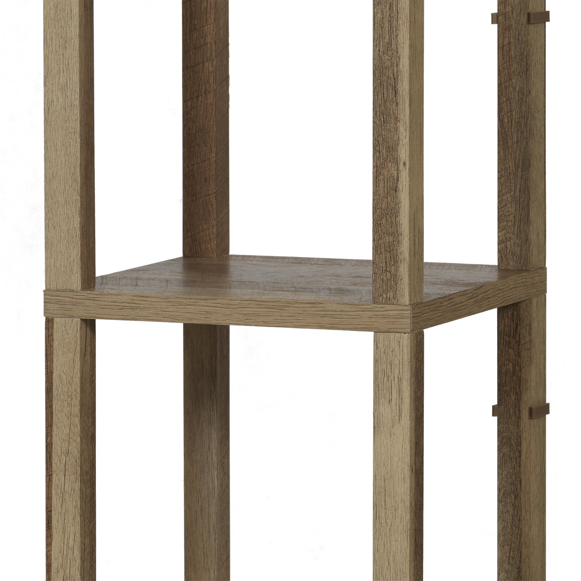  62.25" Modern Pull Chain Weathered Floor Lamp with Natural Square Shade