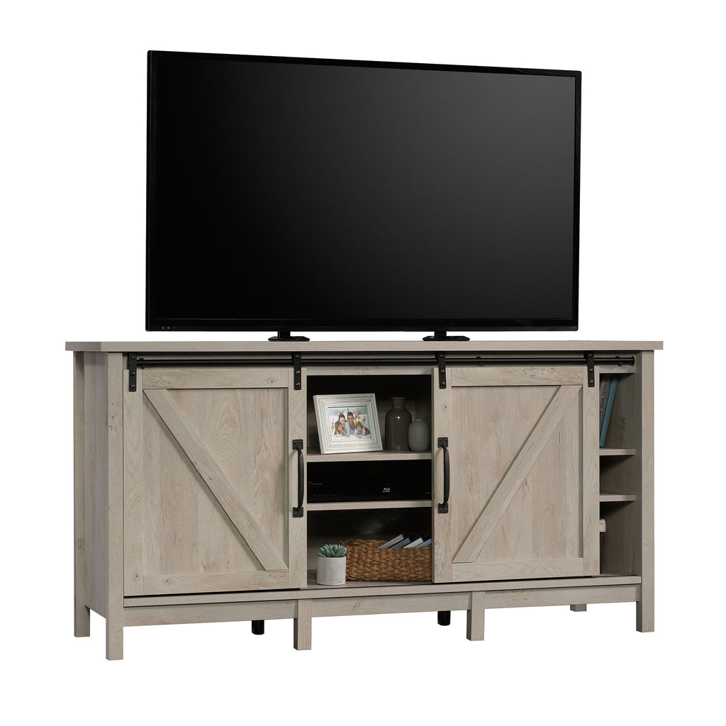  Modern Farmhouse TV Stand for TVs up to 70", Rustic White Finish