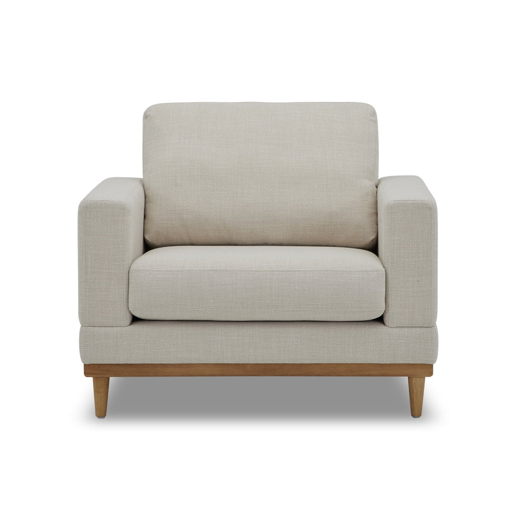  Springwood Wood Frame Accent Chair, Cream Linen