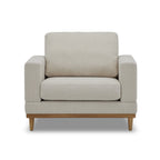  Springwood Wood Frame Accent Chair, Cream Linen