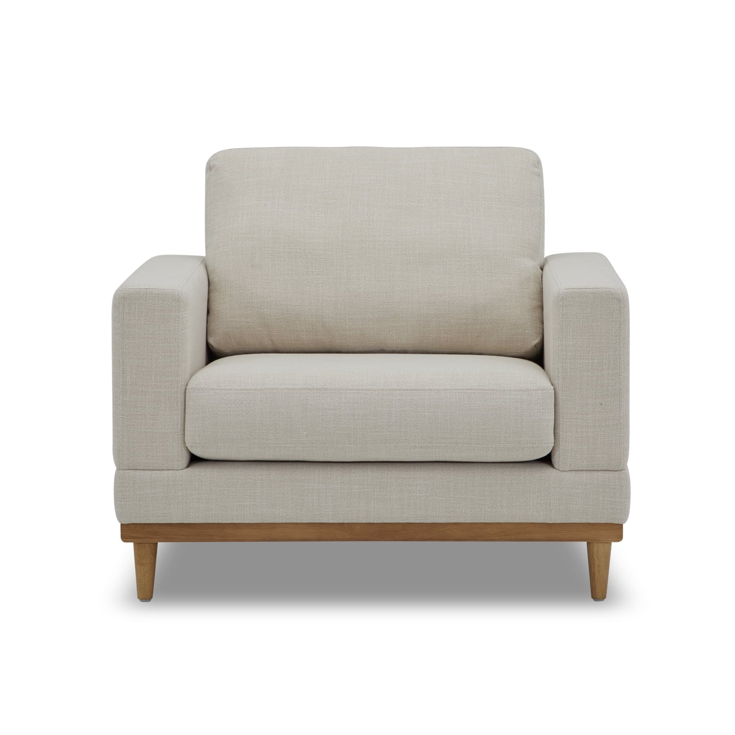  Springwood Wood Frame Accent Chair, Cream Linen