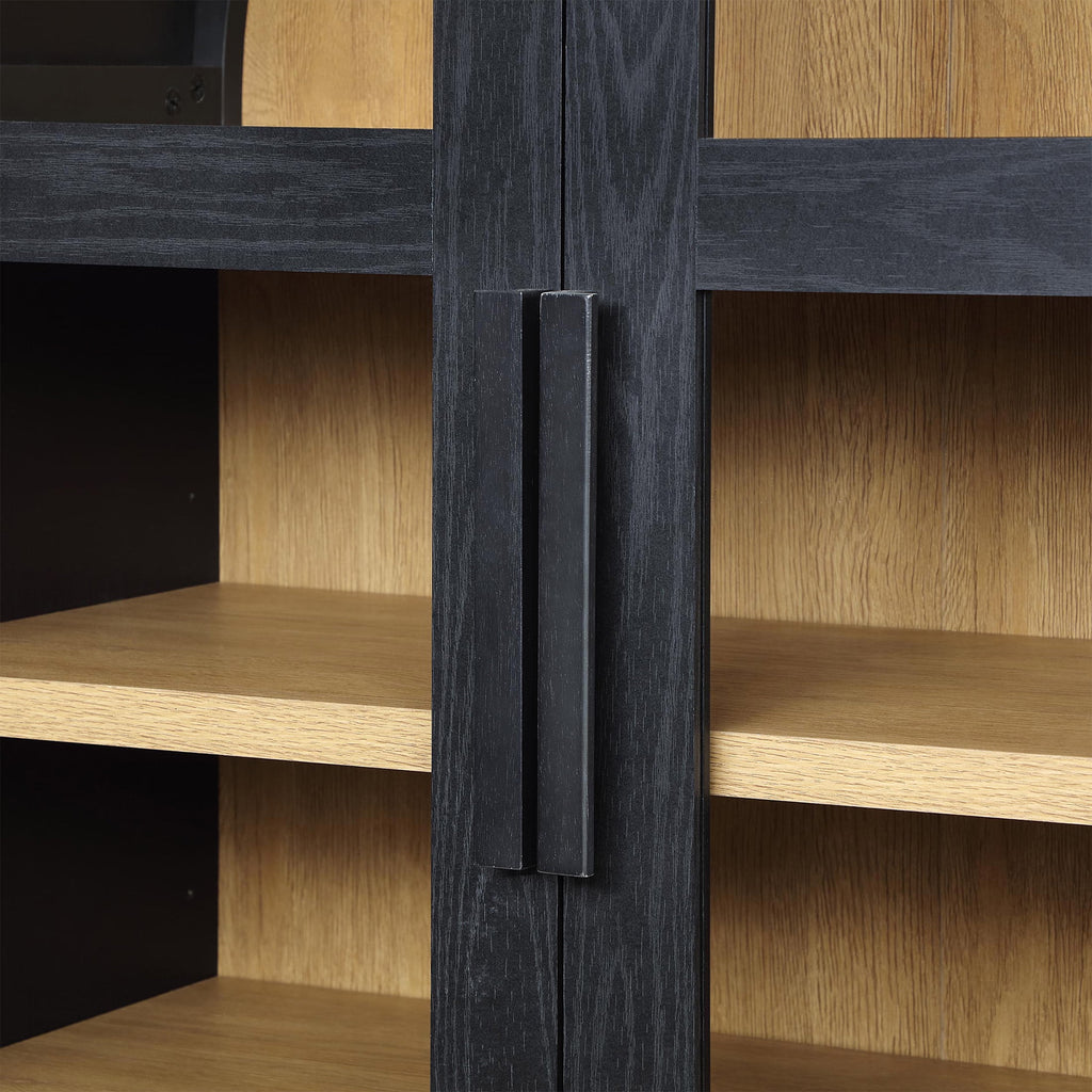  Juliet Kitchen Rounded Arch Cabinet, Rich Black