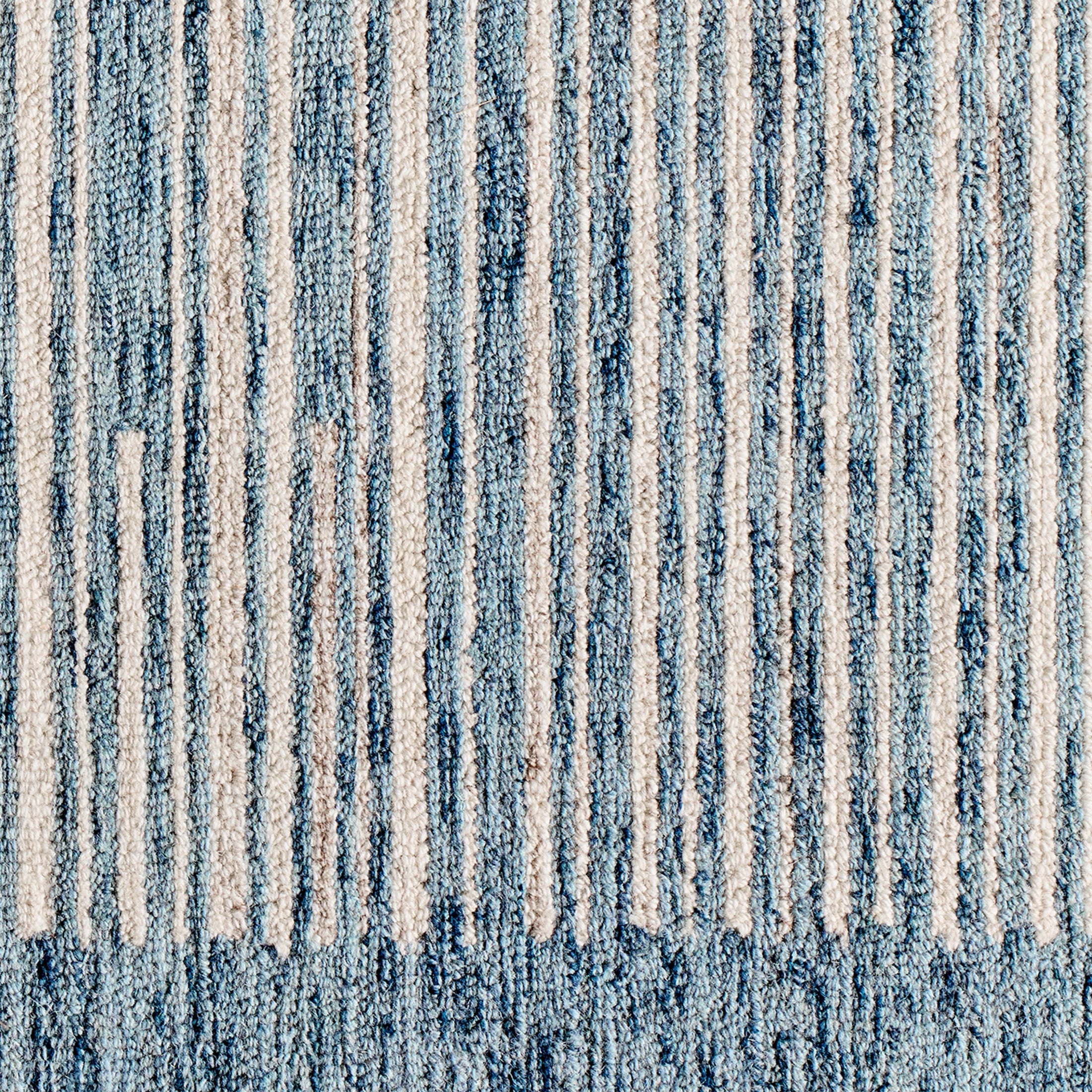  Blue Abstract Wool Blend Indoor Area Rug, 8' x 10'