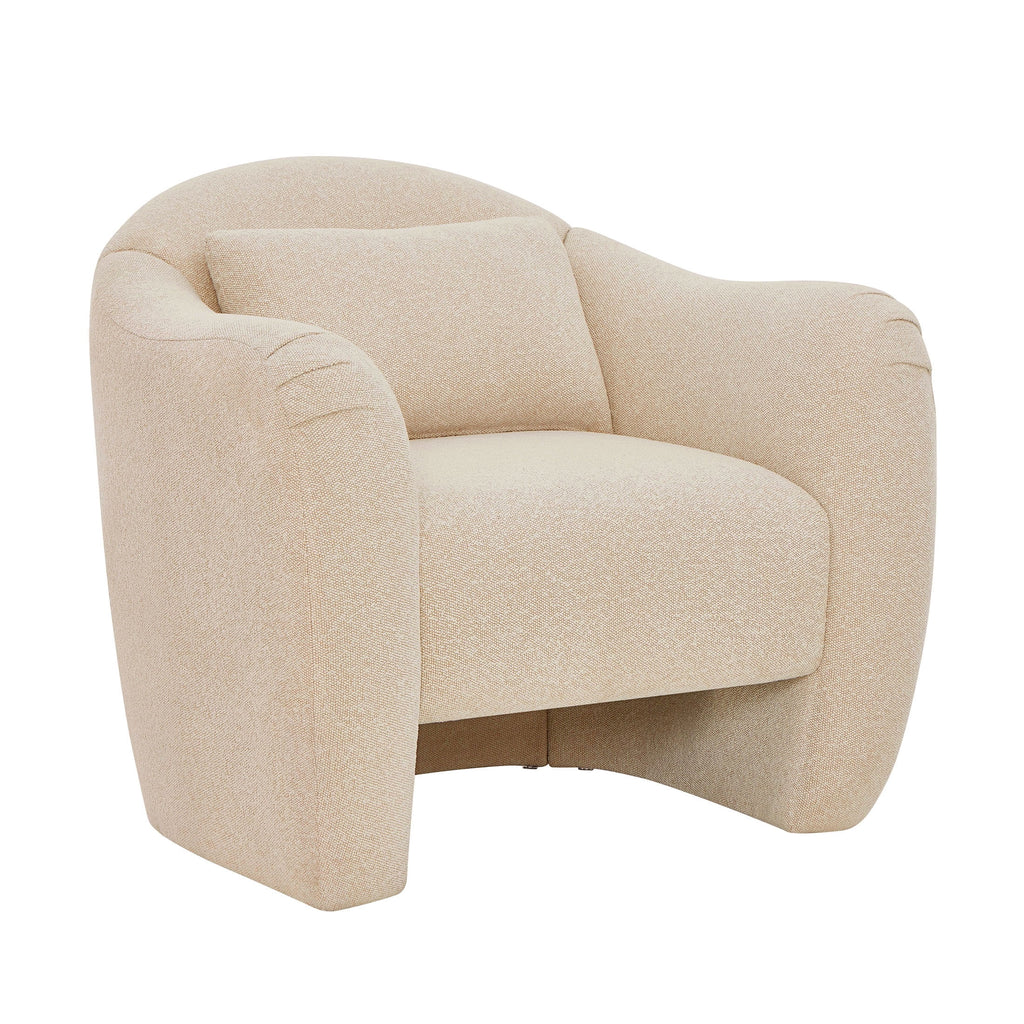 Beautiful Barrymore Teddy Accent Chair by Drew Barrymore, Cream Shearling