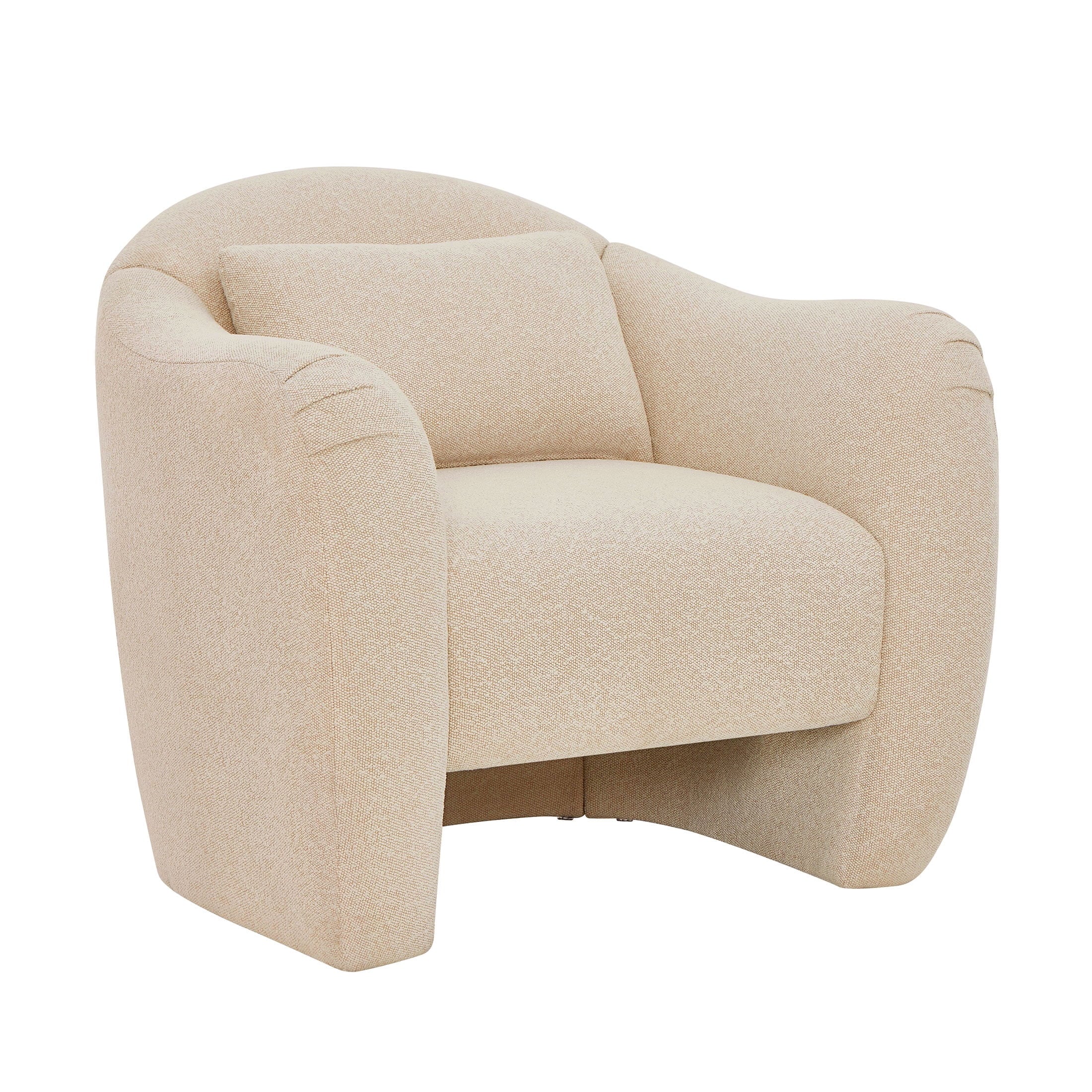 Beautiful Barrymore Teddy Accent Chair by Drew Barrymore, Cream Shearling